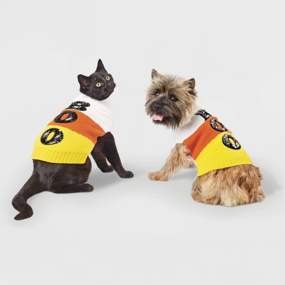 Halloween Candy Corn Boo Dog and Cat Sweater - Hyde & EEK! Boutique™